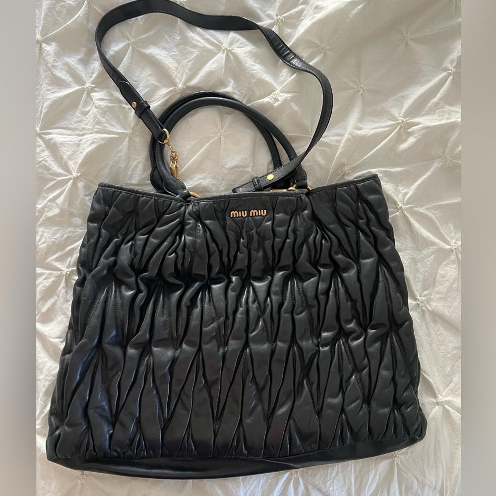 Miu Miu Black Hobo with Strap